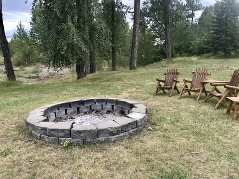 Fire pit down at the river.