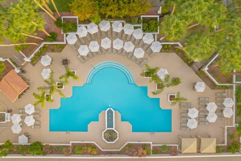 Soak up the sun with a panoramic poolside layout.