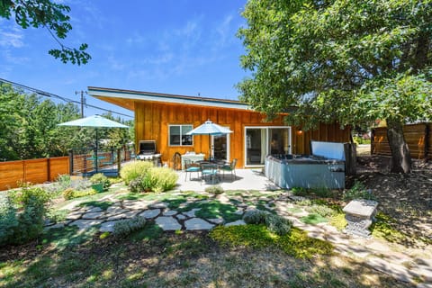 The now mature landscaping encourages peace and relaxation - so much growth since these photos.