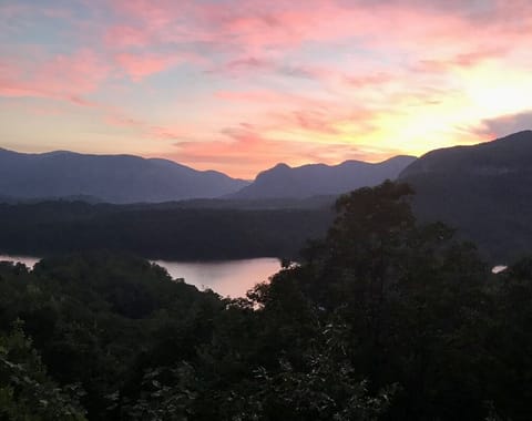 Enjoy the fabulous mountain views and view of Lake Lure