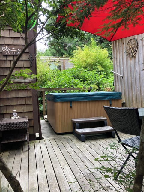Your private hot tub and decks