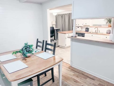 Dining to kitchen and work space