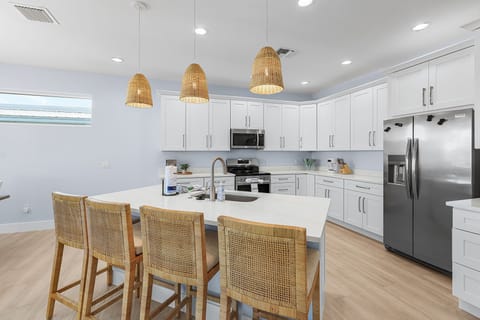 Breakfast bar seating available.