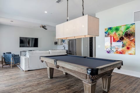 1st Floor Living Area with Pool Table and Kitchenette