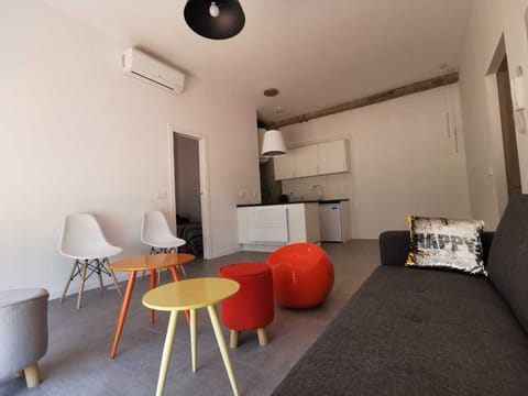 Open plan living room with a chill area