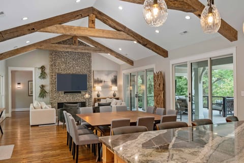 Main Lodge, kitchen, dining and living