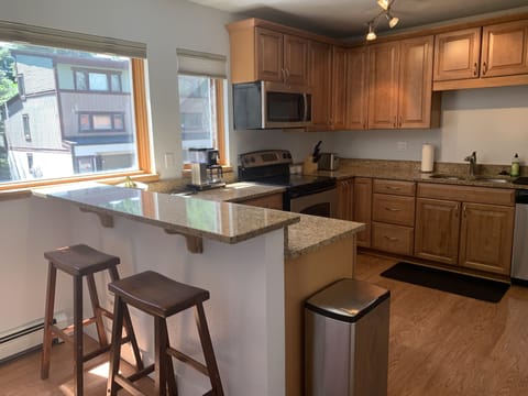 Two barstools to enjoy great conversation in the kitchen