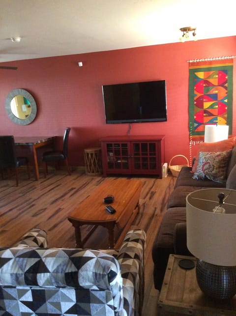 Entering condo into living area