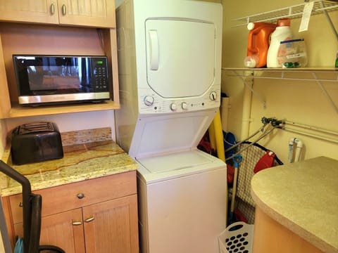 Washer and Dryer in Unit with Microwave