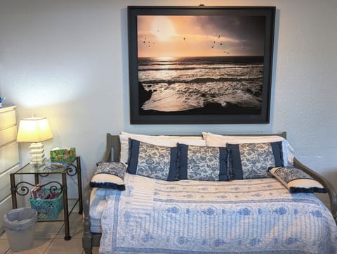 The main living area in Bedroom Two also has a comfy daybed.