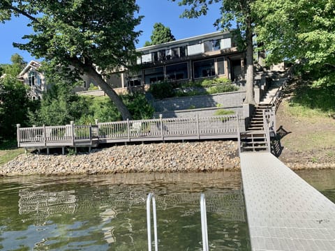 Looking up to the house from the dock.