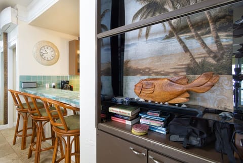 Comfortable seating and an open layout make this living area ideal for conversations, game nights, and unwinding after a day in the sun.