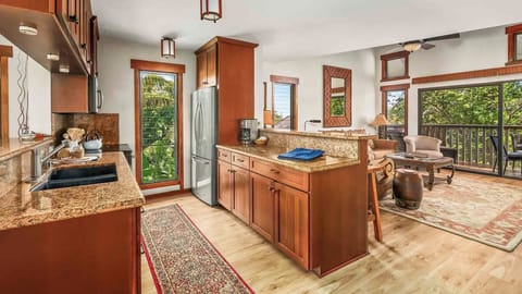 Waikomo Stream Villas #333 - Kitchen & Lanai View - Parrish Kauai