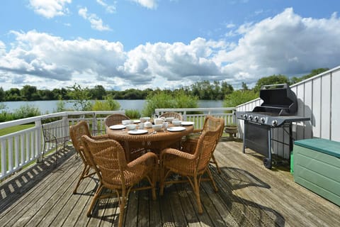 The private deck is a perfect spot to sit back and enjoy lakeside life