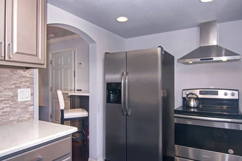 The kitchen - and the entire cottage - is spotlessly clean