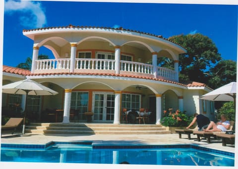 villa and pool