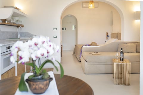 Ravino's Deluxe Studio with a balcony and sea view