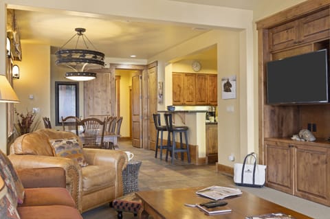 Living Room looking into Dining Area and Kitchen