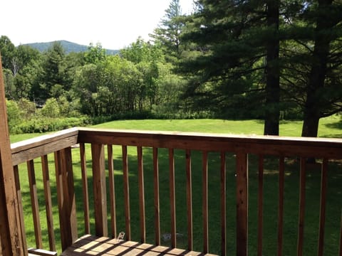 Deck off the living room with views of Killington slopes!