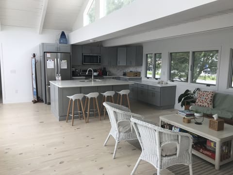 Kitchen and family room