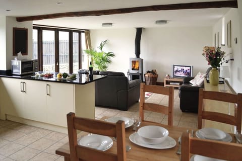 Ground floor: Large open plan well equipped kitchen/diner and living room