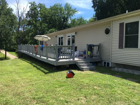 Large Deck View of West Lake Okoboji Association Beach. Access to Private Beach