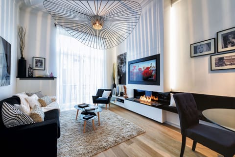 Living Room with High Quality Convertible Bed