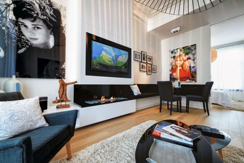 Living Room with Fireplace