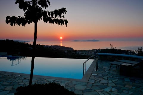 Sunrise ovcer the islands of the two brothers from the main terrace , amazing 
