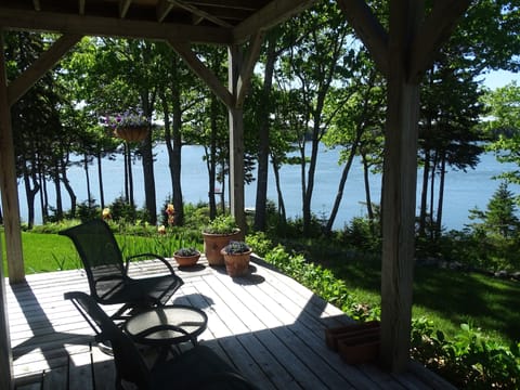 View from the private ground level deck