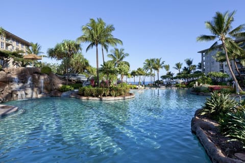 main pool with water slide