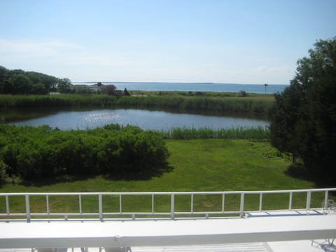 View of pond and Gardiners Bay from 2nd floor deck