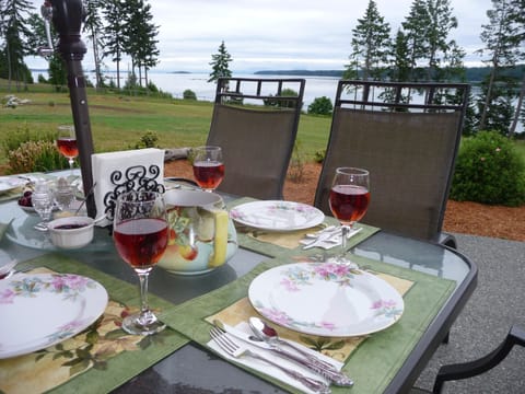 breakfast on the patio during the warm months