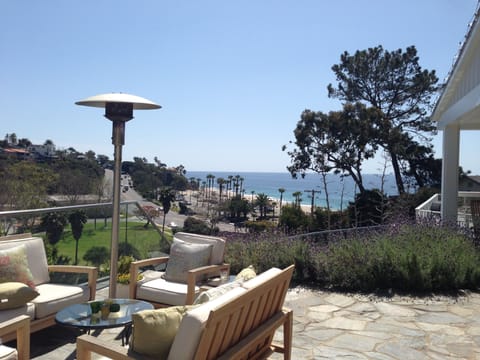 Patio overlooking ocean