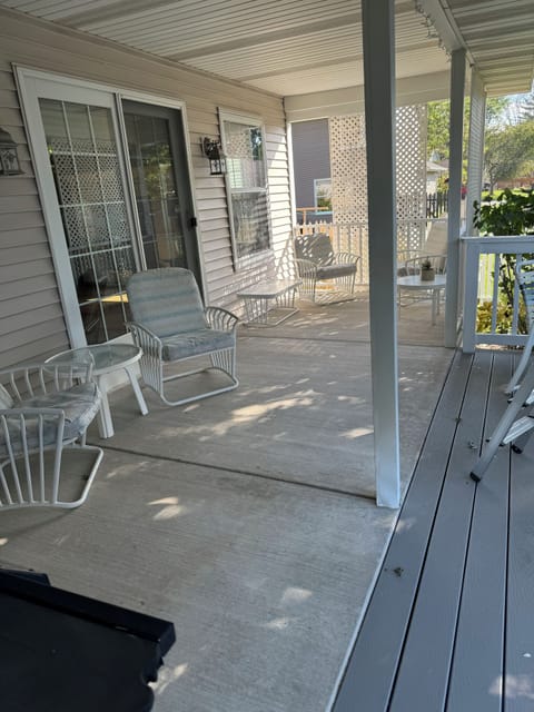 Covered deck with grill