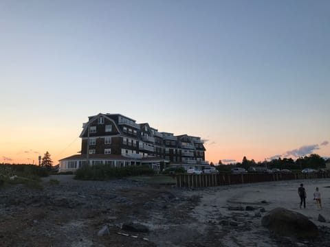View of condo from beach 