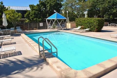 North pool just outside unit