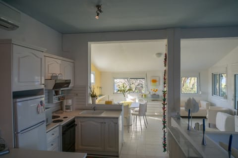 View from kitchen to dining area