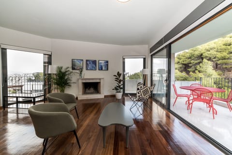 Living area with a view on the hill