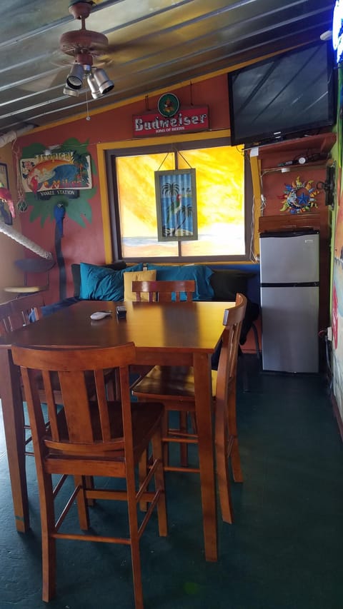 TV area in Tropical Mikes bar. You also have a view of the lake from inside