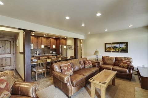 Living / Kitchen - Beautifl living area open to the kitchen with views of the slopes