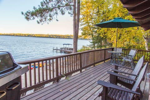 Lakeside deck. 