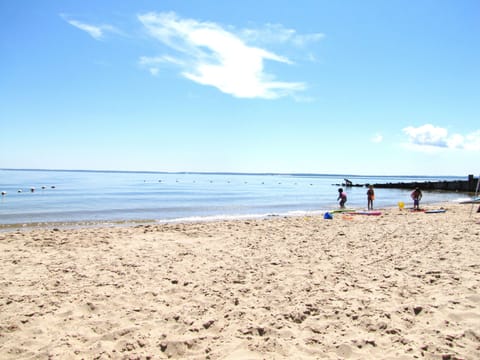 A typical summer day at the sandy Peconic Bay, fishing, clamming & swimming