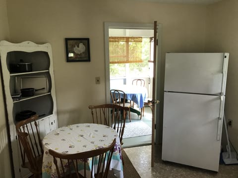 Looking out to the porch