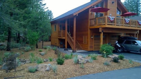 The view of our home during the summer. 