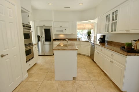 Kitchen with all new stainless steel appliances