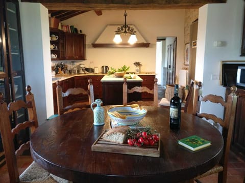 Breakfast table in the kitchen