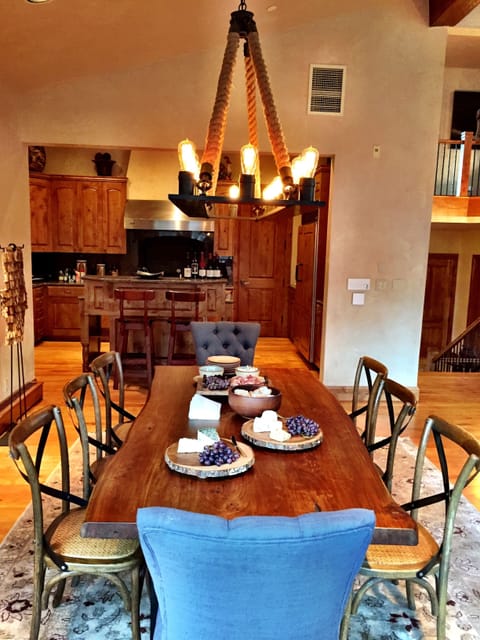 Dining room and kitchen