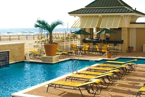 Poolside bar and grill oceanfront pools