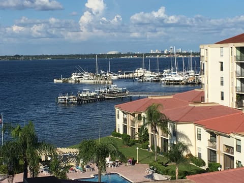 Water View of the Marina and Pool from the Balcony